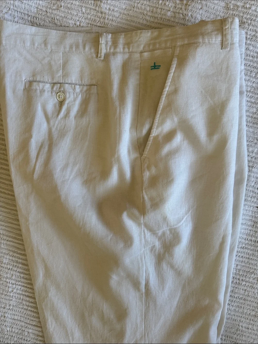 MENS White Linen Summer Pants sz 42